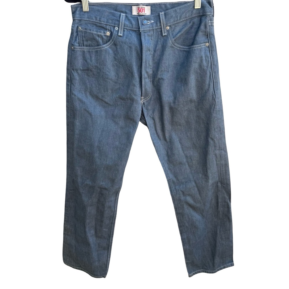 Levis 501 Original Straight Leg Button Fly Jeans Made In Mexico Blue Mens 33x30
